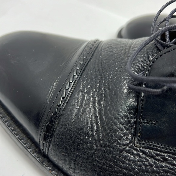 Mezlan Sz 10 Men’s Black Deerskin Leather Cap Toe Oxford Shoes main image 12